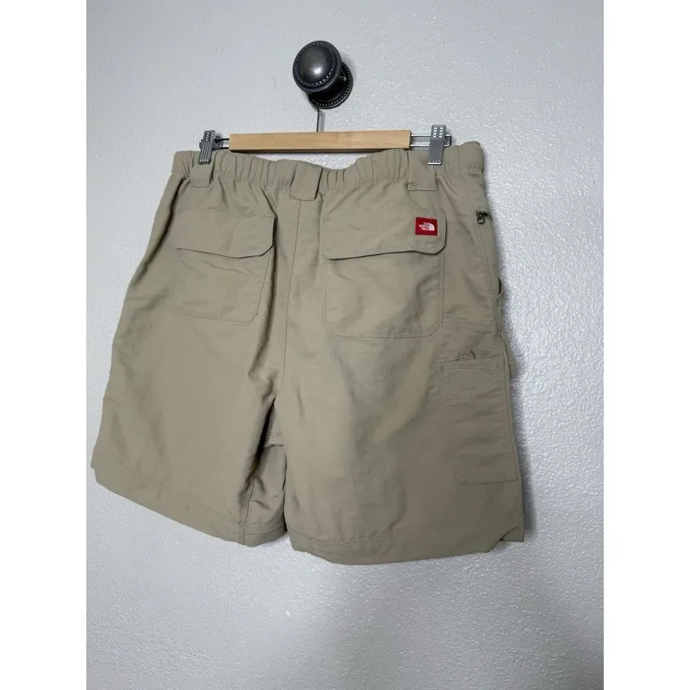 THE NORTH FACE BELTED HIKING CARGO SHORTS KAHKI BEIGE MENS MEDIUM